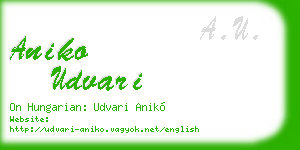 aniko udvari business card